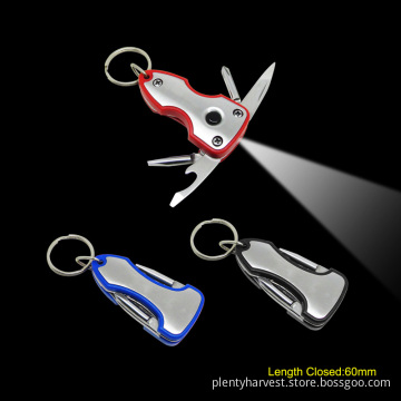 Multi Function Key Chain Tools with LED Torch (#668-S)